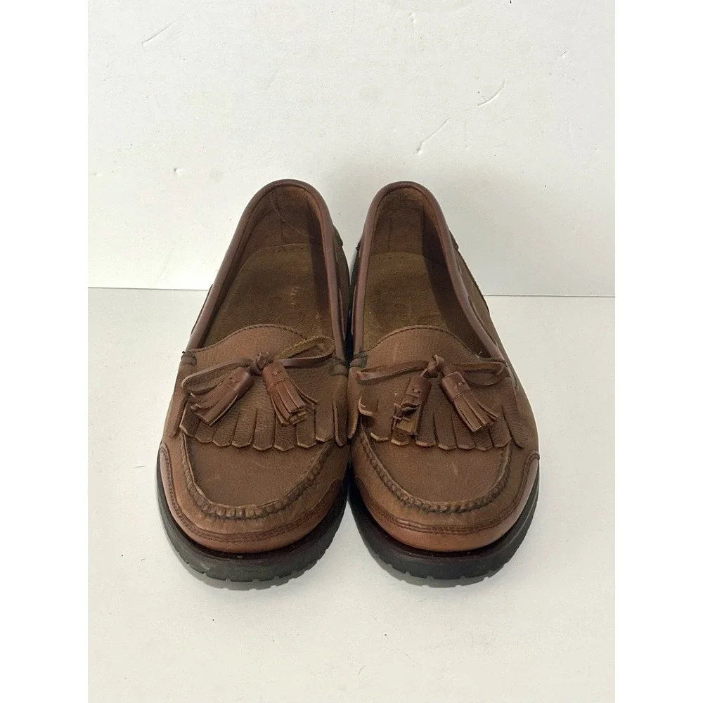 Cole Haan Pinch Kiltie Tassel Loafers Mens 11M British Tan Leather Dress Shoes